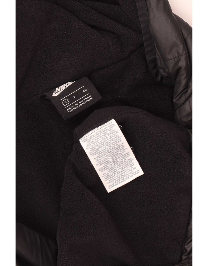 Nike Mens Hooded Padded Jacket UK 36 Small Black Polyester
