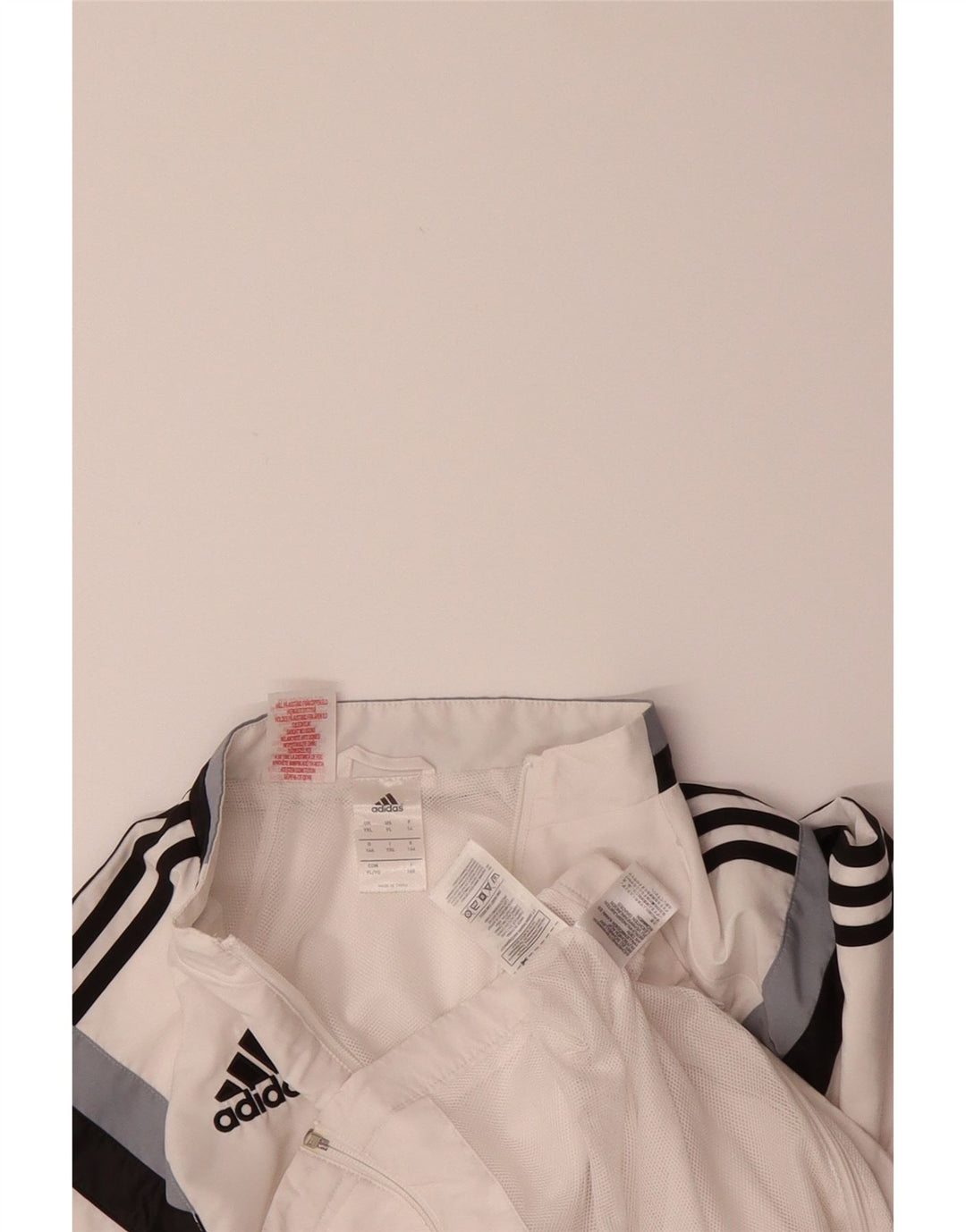 ADIDAS Boys Tracksuit Top Jacket 13-14 Years XL  White Colourblock Vintage Adidas and Second-Hand Adidas from Messina Hembry 