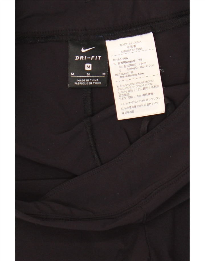 Nike Womens Dri Fit Leggings UK 14 Medium  Black Nylon
