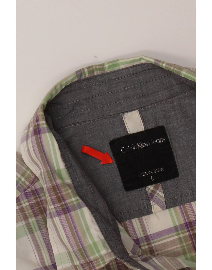 Calvin Klein Jeans Mens Shirt Large Multicoloured Check