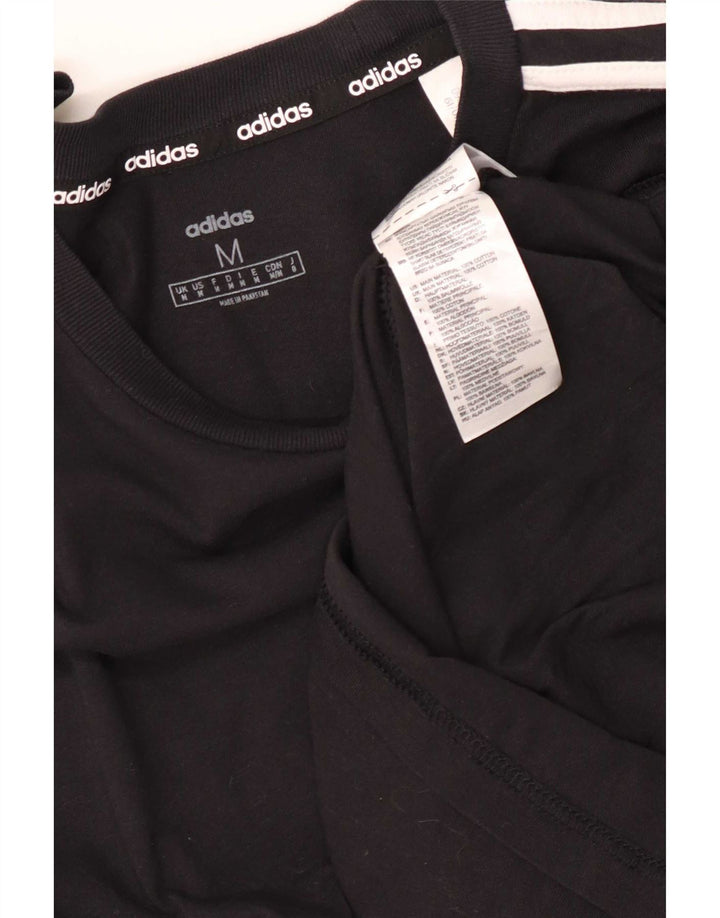 Adidas Mens Top Long Sleeve Medium Black Cotton