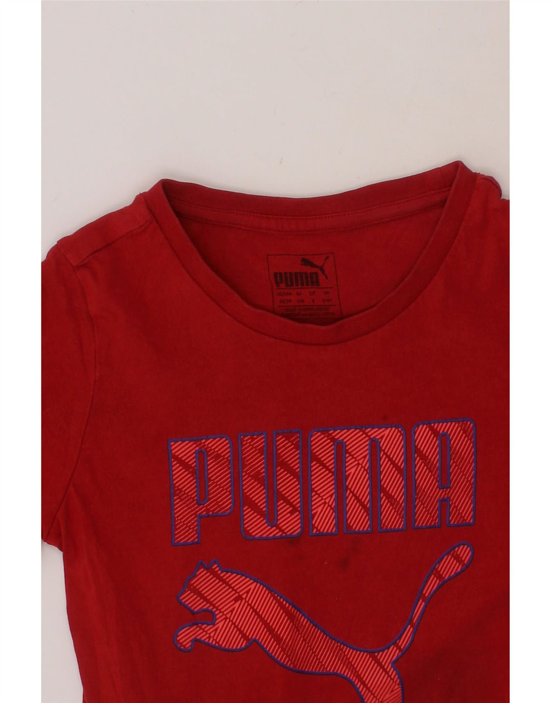 PUMA Girls Graphic T-Shirt Top 5-6 Years Red Vintage Puma and Second-Hand Puma from Messina Hembry 