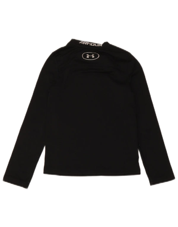 Under Armour Boys Cold Gear Graphic Top Long Sleeve 6-7 Years XS Black