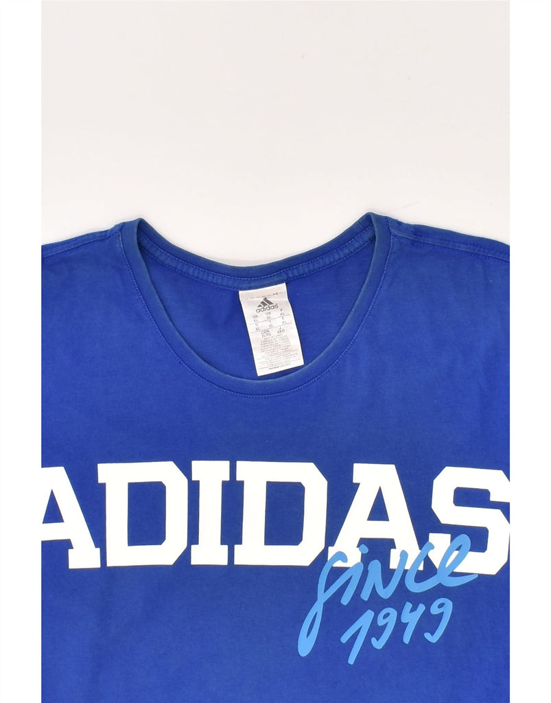 ADIDAS Mens Graphic T-Shirt Top XL Blue | Vintage Adidas | Thrift | Second-Hand Adidas | Used Clothing | Messina Hembry 