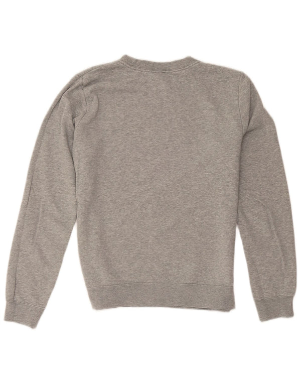 Nike Womens Graphic Oversized Sweatshirt Jumper UK 10 Small Grey Cotton