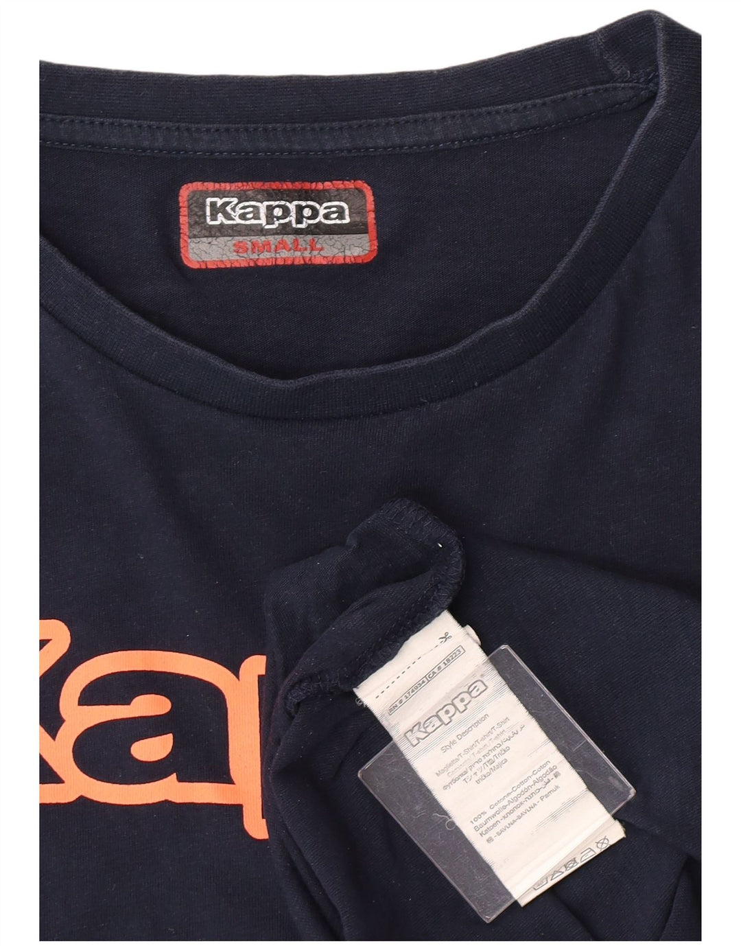 Kappa Mens Graphic T-Shirt Top Small Navy Blue Cotton