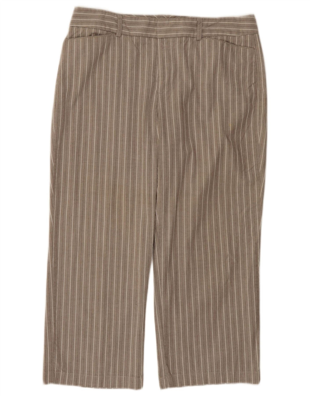 DOCKERS Womens Capri Trousers US 10 Large W30 L22 Grey Striped Cotton