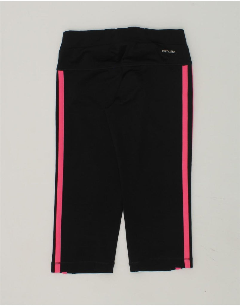 ADIDAS Girls Climalite Tracksuit Trousers 7-8 Years Black Polyester | Vintage Adidas | Thrift | Second-Hand Adidas | Used Clothing | Messina Hembry 