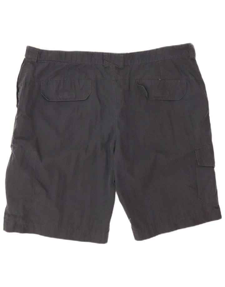 Marks & Spencer Mens Cargo Shorts W42 2XL Navy Blue Cotton