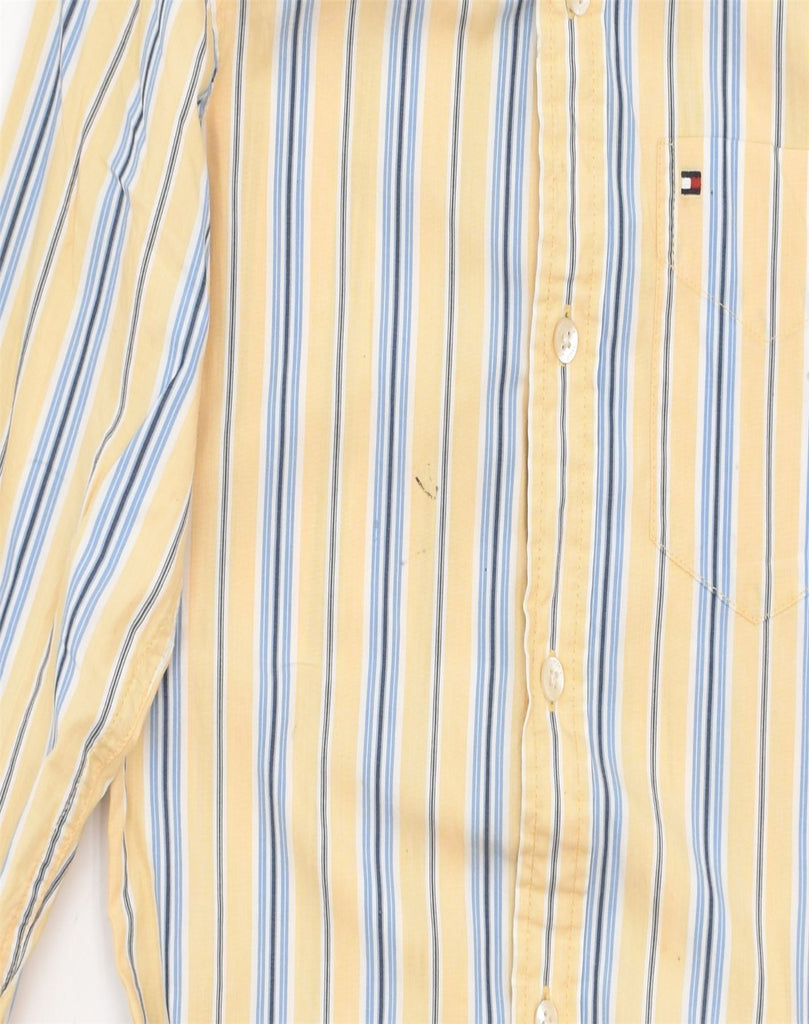 TOMMY HILFIGER Boys Shirt 6-7 Years Small Yellow Striped Cotton | Vintage | Thrift | Second-Hand | Used Clothing | Messina Hembry 