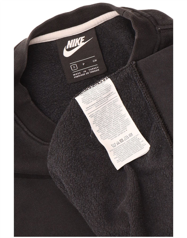NIKE Mens Loose Fit Sweatshirt Jumper Small Black Cotton