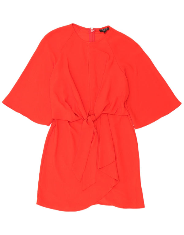 Topshop Womens Sheath Dress UK 8 Small  Red Polyester