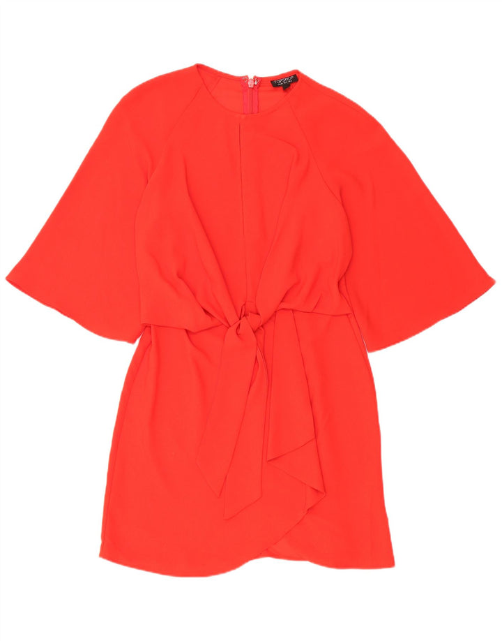 Topshop Womens Sheath Dress UK 8 Small  Red Polyester