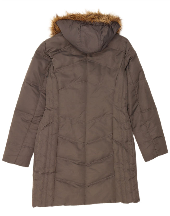 Tom Tailor Womens Hooded Padded Coat UK 14 Medium Grey Polyamide