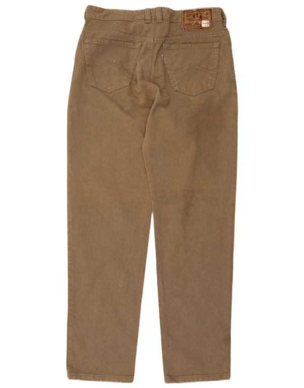 Joker Mens Straight Casual Trousers W35 L32 Beige Cotton