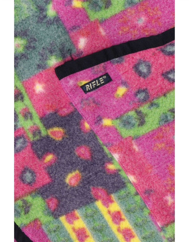 Rifle Mens Reversible Fleece Gilet UK 40 Large Multicoloured Patchwork
