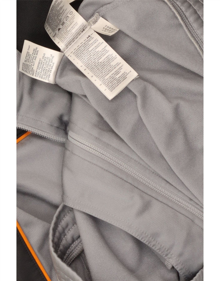 Adidas Mens Tracksuit Top Jacket Medium Grey Colourblock Polyester