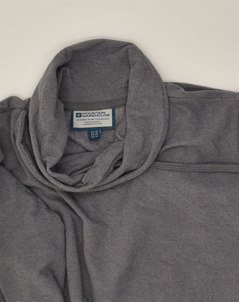 MOUNTAIN WAREHOUSE Womens Loose Fit Roll Neck Fleece Jumper UK 18 XL Grey | Vintage Mountain Warehouse | Thrift | Second-Hand Mountain Warehouse | Used Clothing | Messina Hembry 