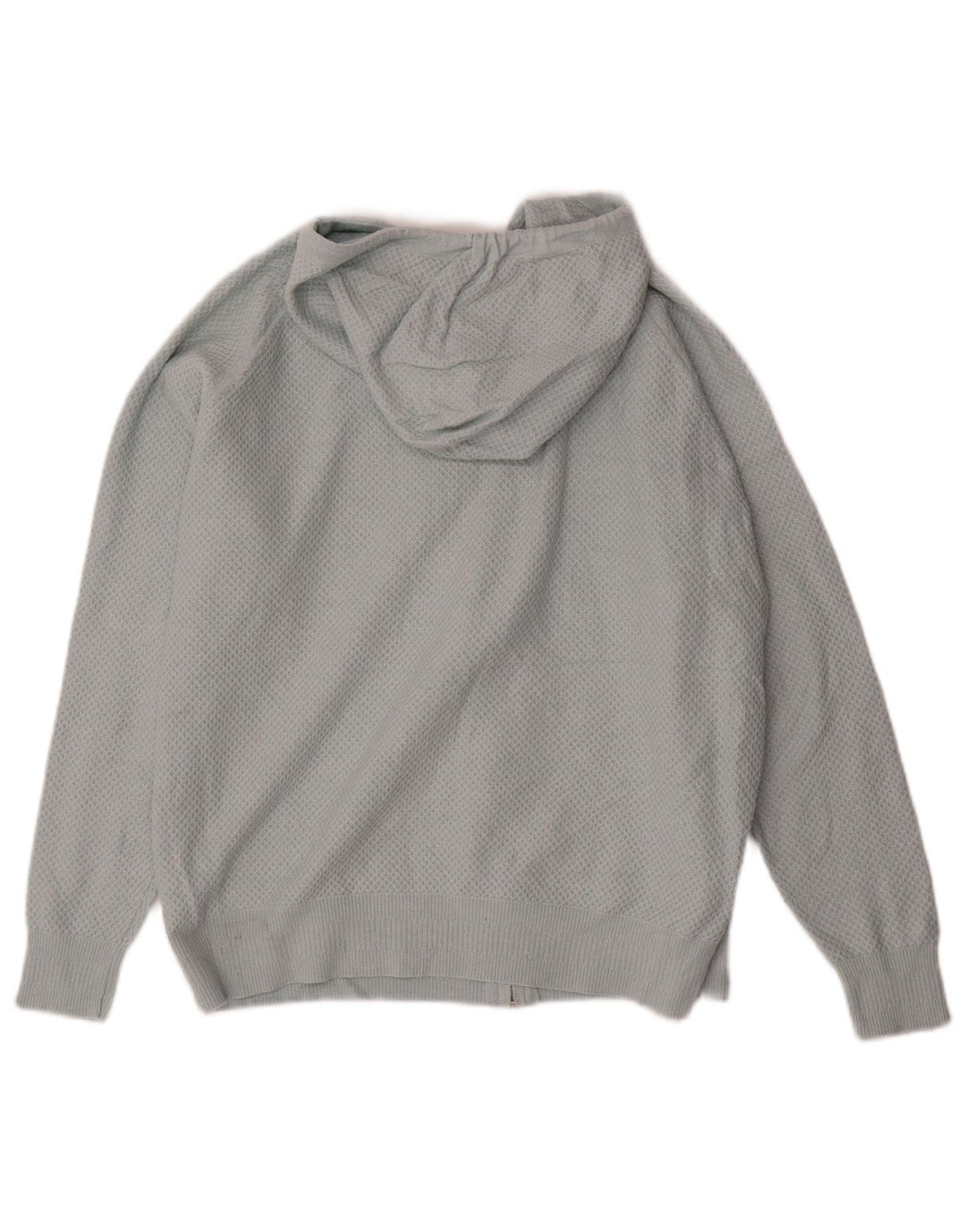 Marks & Spencer Womens Hooded Cardigan Sweater UK 14 Medium Blue