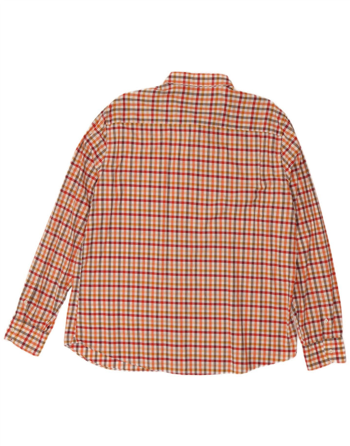 Massimo Dutti Mens Shirt 2XL Yellow Check