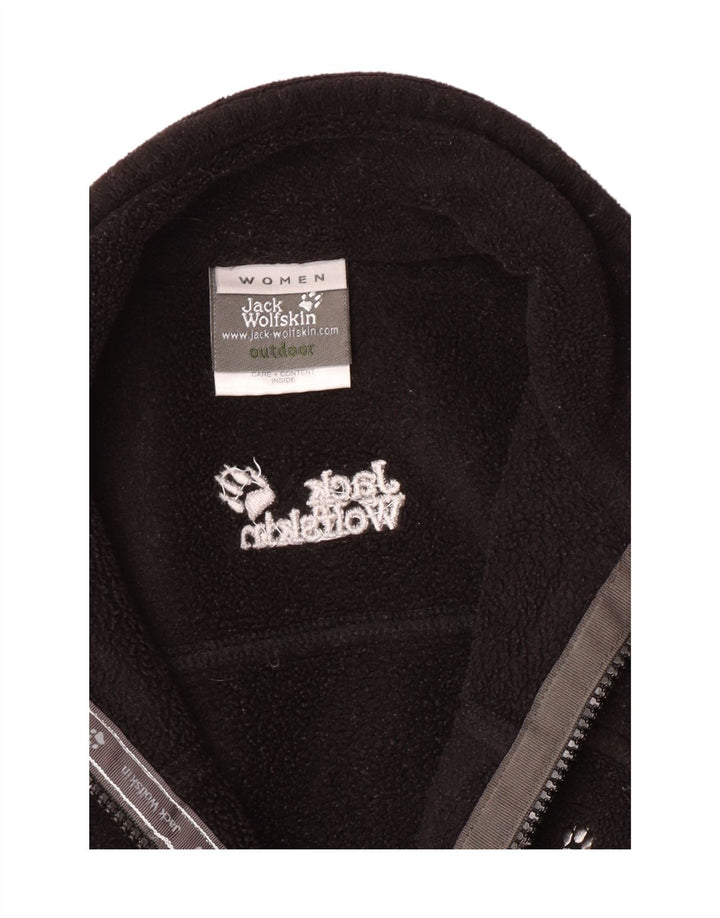 JACK WOLFSKIN Womens Fleece Jacket UK 10 Small Black Polyester