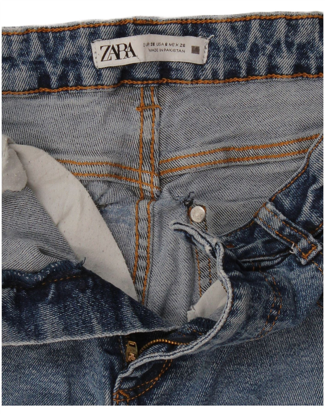 Zara Womens Flared Jeans EU 38 Small W28 L33 Blue