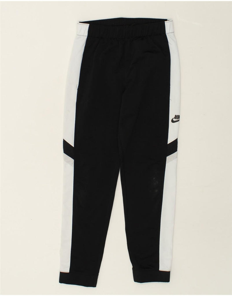 NIKE Boys Tracksuit Trousers Joggers 10-11 Years Medium Black Colourblock | Vintage Nike | Thrift | Second-Hand Nike | Used Clothing | Messina Hembry 