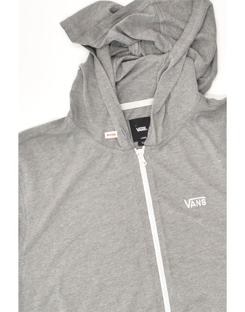 VANS Mens Zip Hoodie Sweater Large Grey Cotton | Vintage Vans | Thrift | Second-Hand Vans | Used Clothing | Messina Hembry 