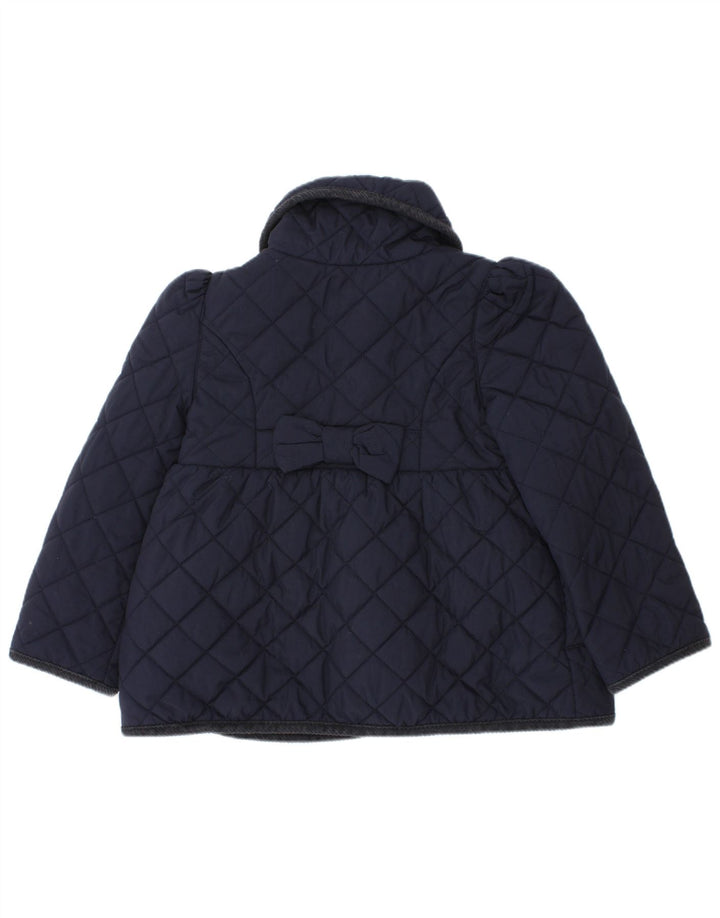 Polo Ralph Lauren Girls Quilted Jacket 2-3 Years Navy Blue Polyester