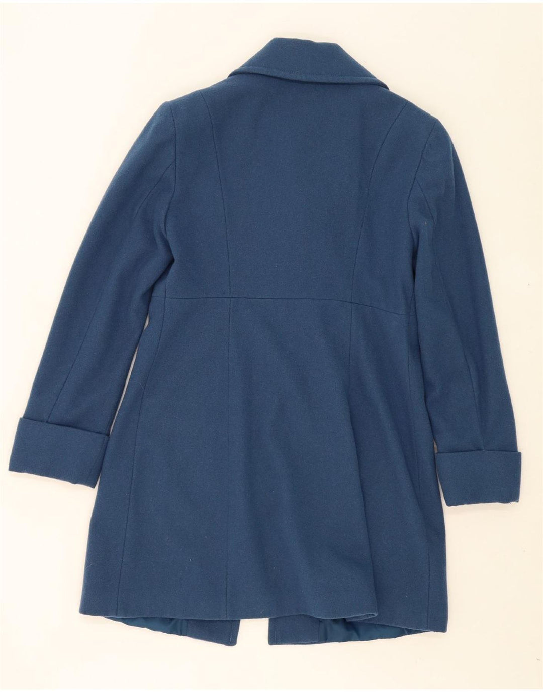 BENETTON Womens Overcoat IT 46 Large Blue Wool Vintage Benetton and Second-Hand Benetton from Messina Hembry 