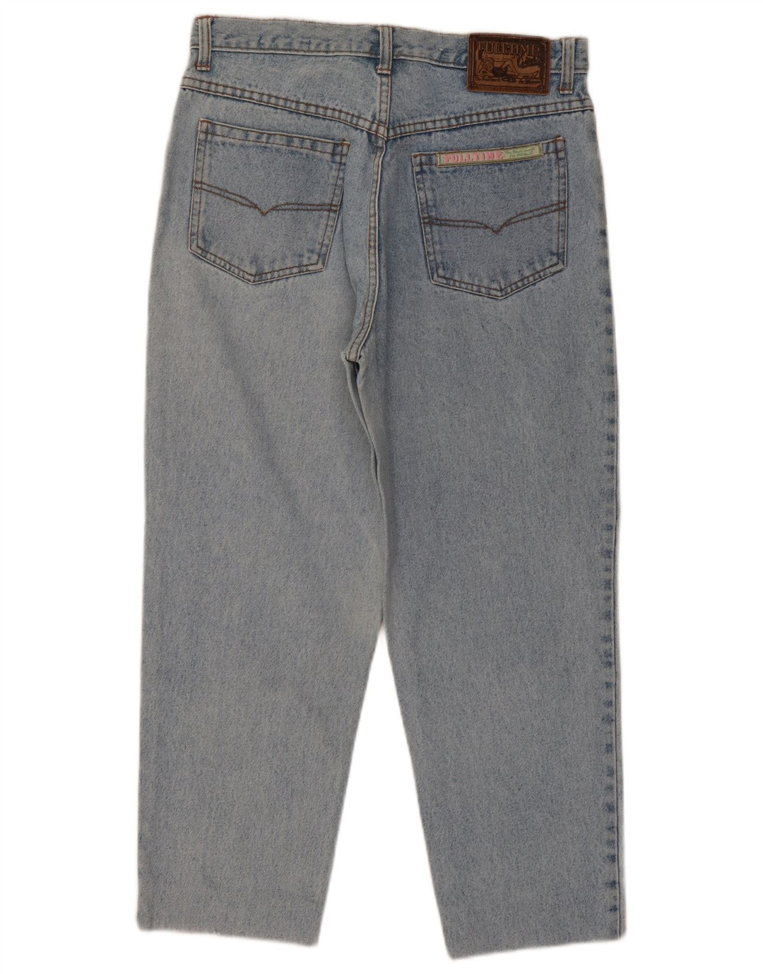 Vintage Womens Crop Tapered Jeans W32 L26 Blue