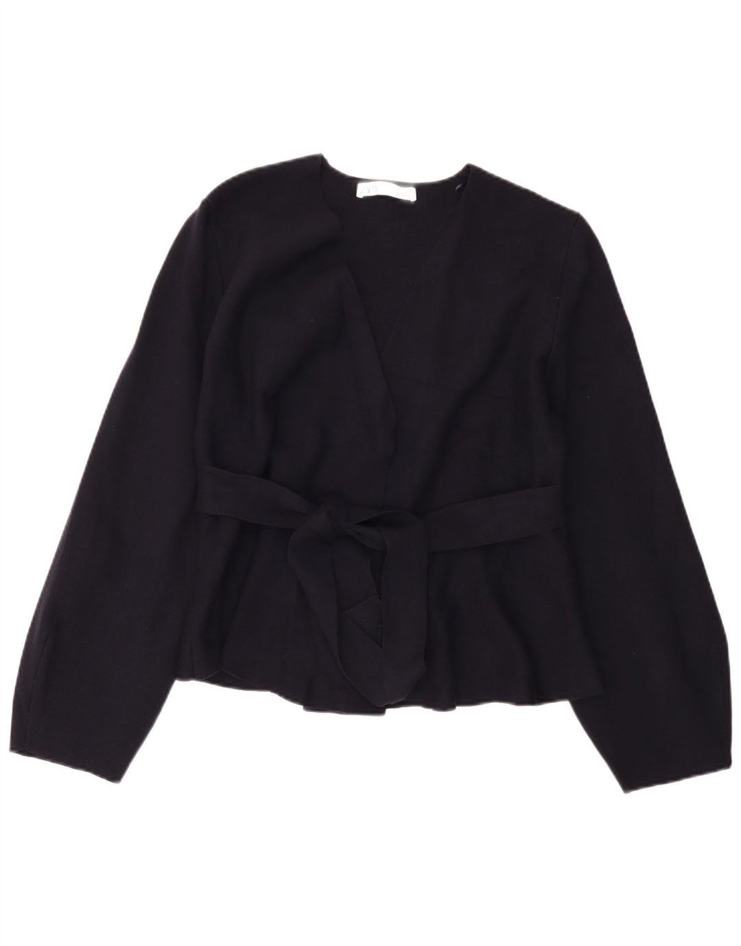 Zara Womens Cardigan Sweater UK 10 Small Navy Blue Polyamide