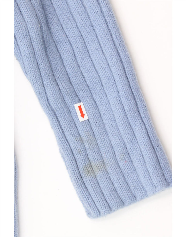 JIGSAW Womens Roll Neck Jumper Sweater UK 14 Medium Blue Wool