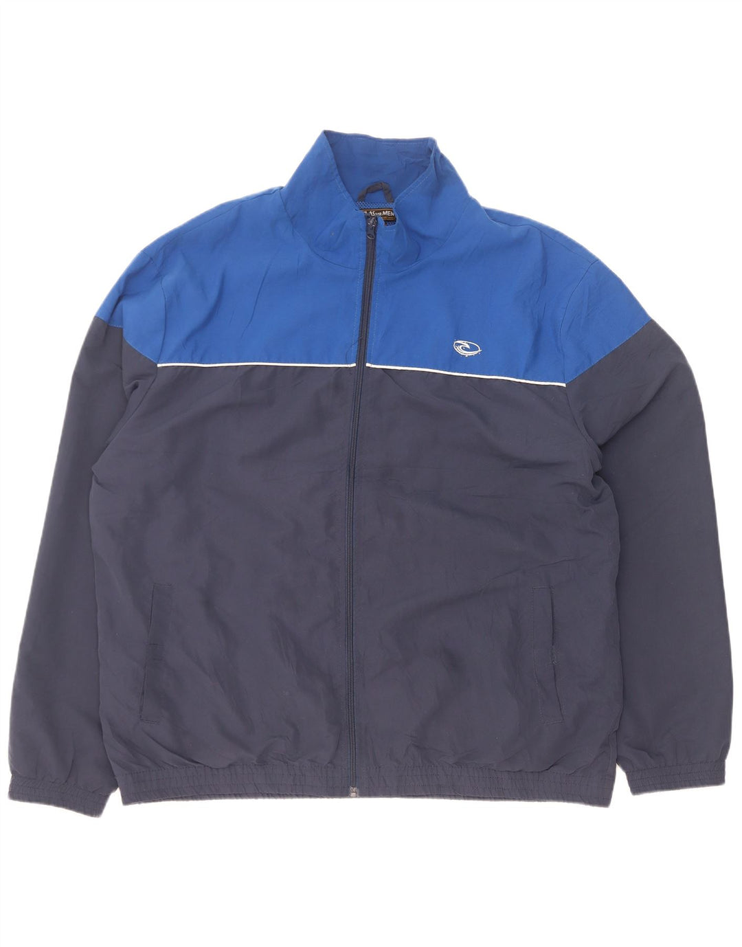 Atlas For Men Mens Tracksuit Top Jacket 2XL Navy Blue Colourblock