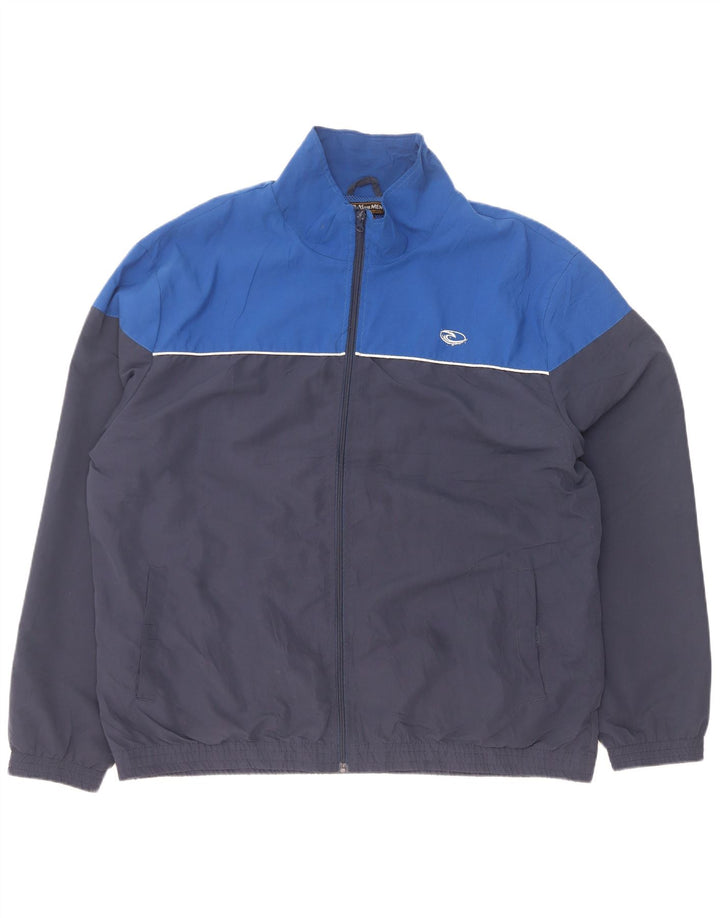 Atlas For Men Mens Tracksuit Top Jacket 2XL Navy Blue Colourblock