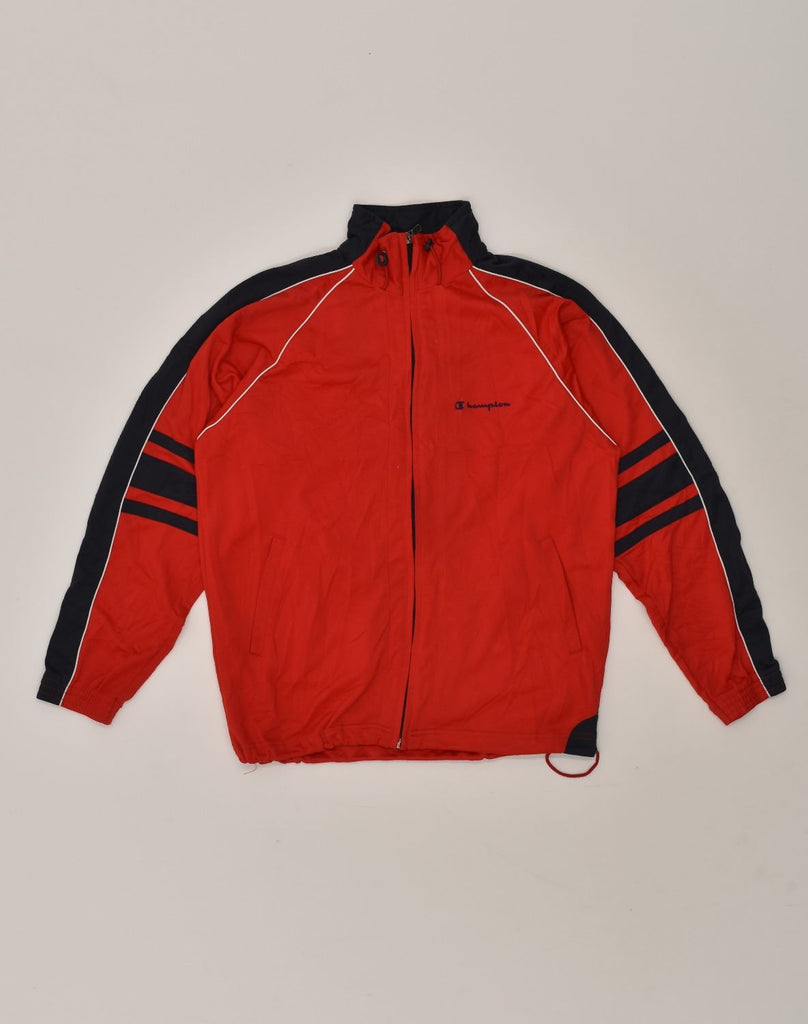 CHAMPION Boys Tracksuit Top Jacket 13-14 Years Red Polyester | Vintage Champion | Thrift | Second-Hand Champion | Used Clothing | Messina Hembry 