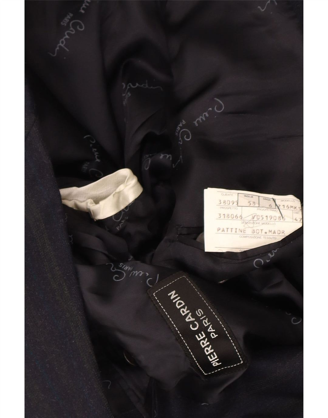 Pierre Cardin Mens 2 Button Blazer Jacket IT 58 4XL Navy Blue Pinstripe