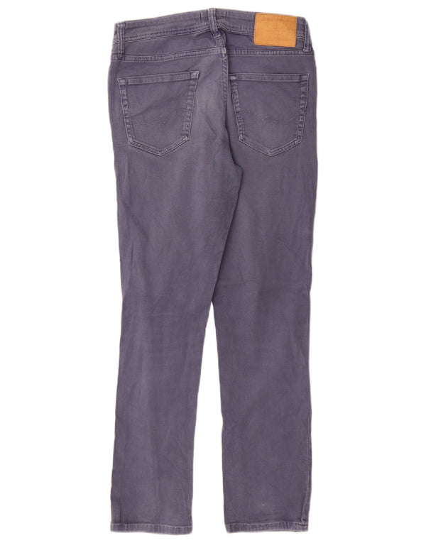 Jack & Jones Womens GLENN Slim Fit Casual Trousers W30 L30 Navy Blue Cotton