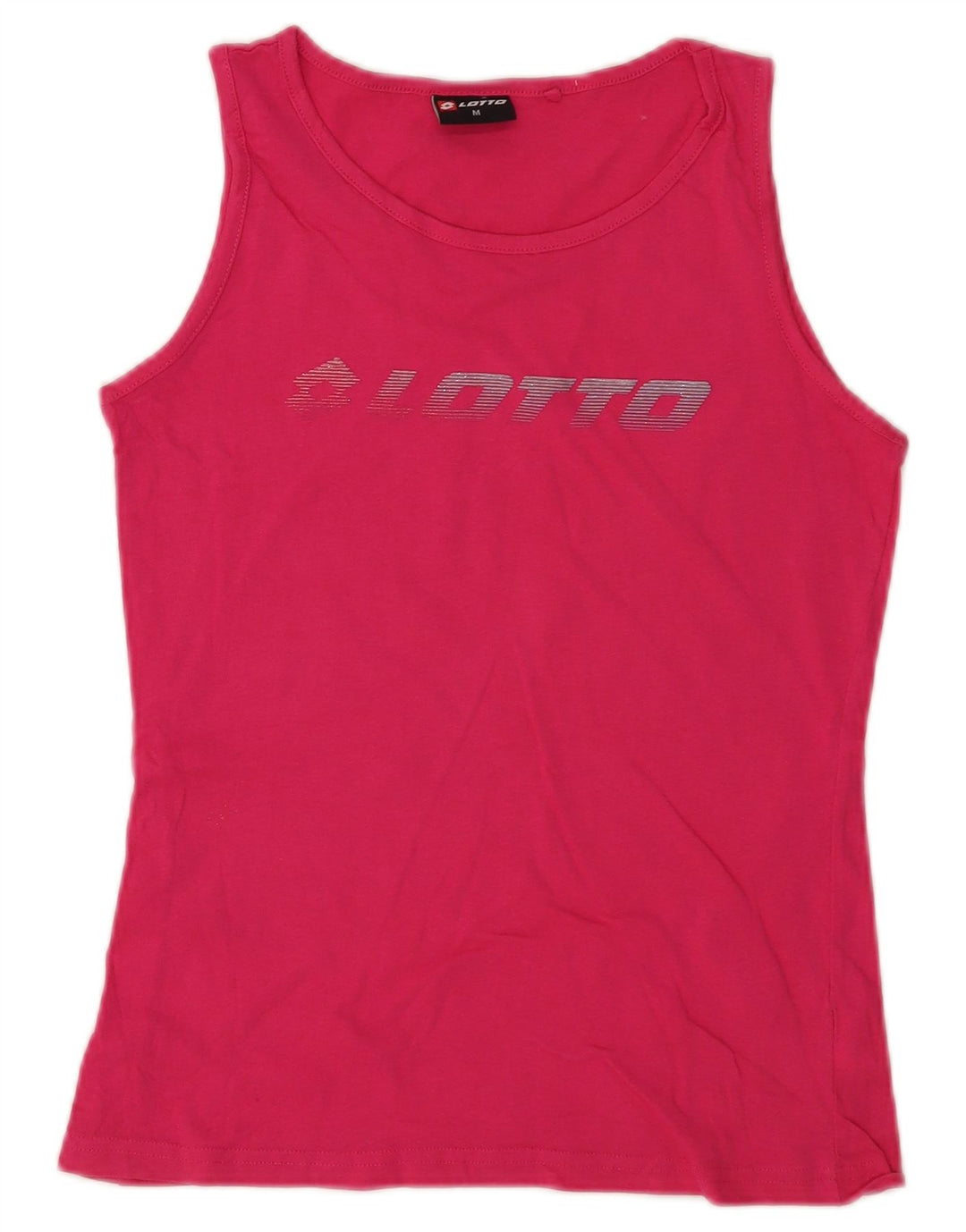 Lotto Womens Graphic Vest Top UK 12 Medium Pink Cotton
