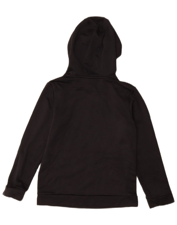 UNDER ARMOUR Girls loose Graphic Hoodie Jumper 9-10 Years Medium  Black