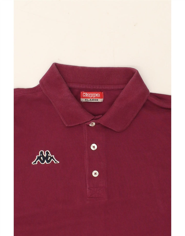 KAPPA Mens Polo Shirt XL Maroon Cotton Vintage Kappa and Second-Hand Kappa from Messina Hembry 