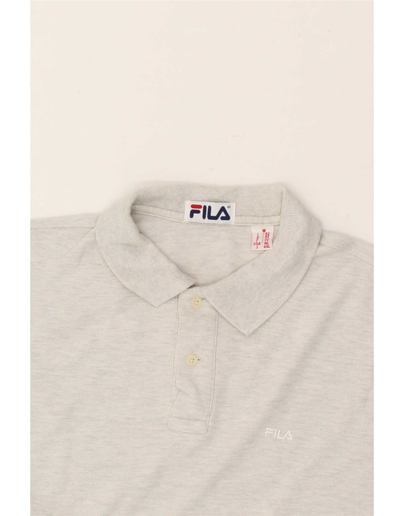 FILA Mens Polo Shirt IT 52 Large Grey Cotton Vintage Fila and Second-Hand Fila from Messina Hembry 