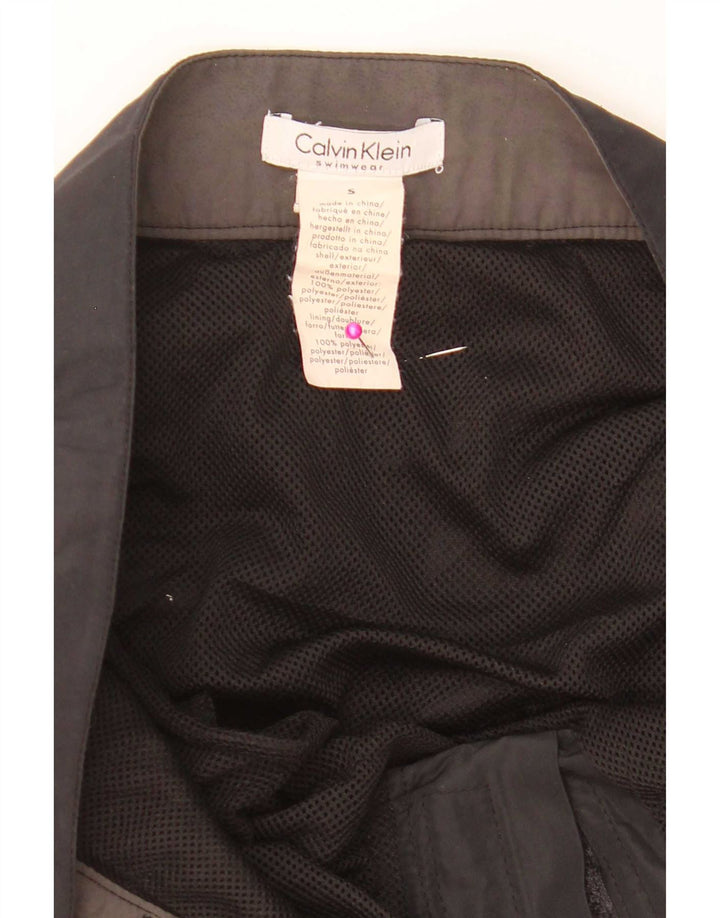 Calvin Klein Mens Graphic Swimming Shorts Small Black Colourblock