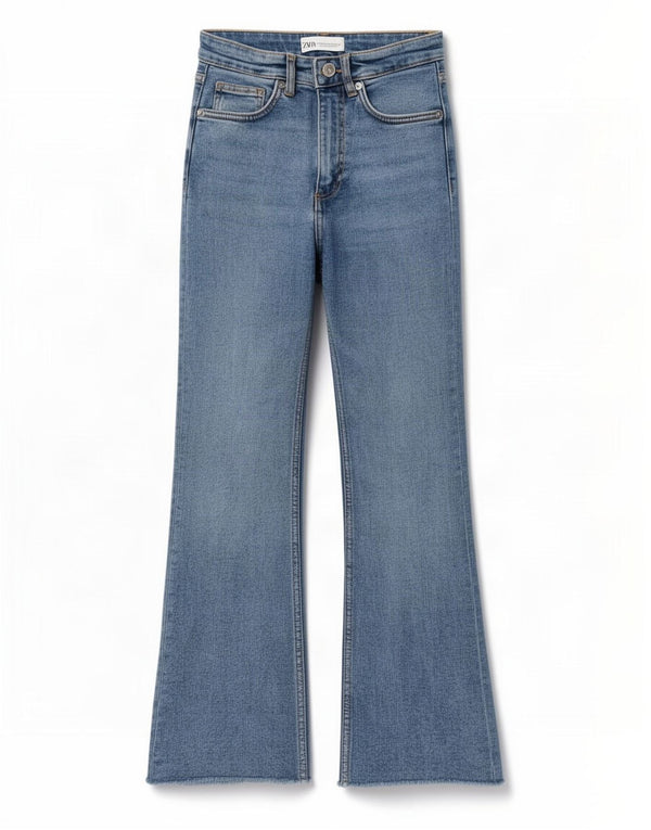 Zara Womens Bootcut Jeans EU 34 2XS W24 L24 Blue