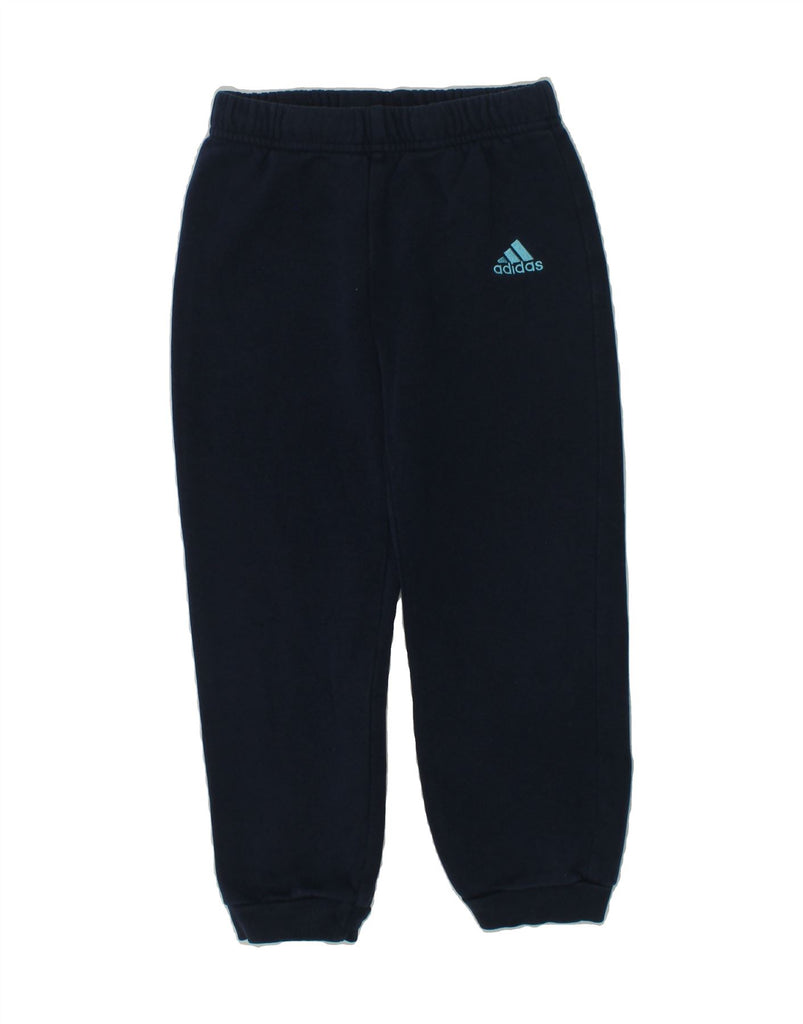 ADIDAS Boys Tracksuit Trousers Joggers 3-4 Years Navy Blue Cotton | Vintage Adidas | Thrift | Second-Hand Adidas | Used Clothing | Messina Hembry 