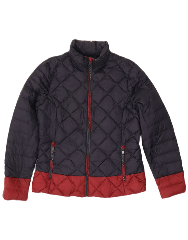 Tommy Hilfiger Womens Padded Jacket UK 18 XL Navy Blue Colourblock Nylon