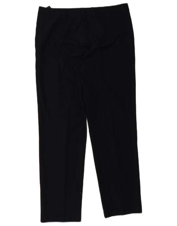 Marks & Spencer Womens Tapered Chino Trousers UK 14 Large W34 L29 Navy Blue