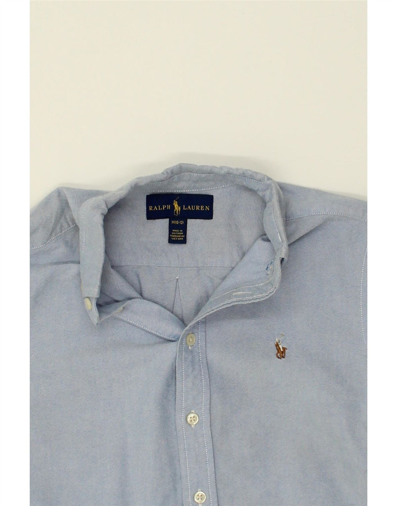 RALPH LAUREN Boys Shirt 10-11 Years Medium Blue Cotton Vintage Ralph Lauren and Second-Hand Ralph Lauren from Messina Hembry 