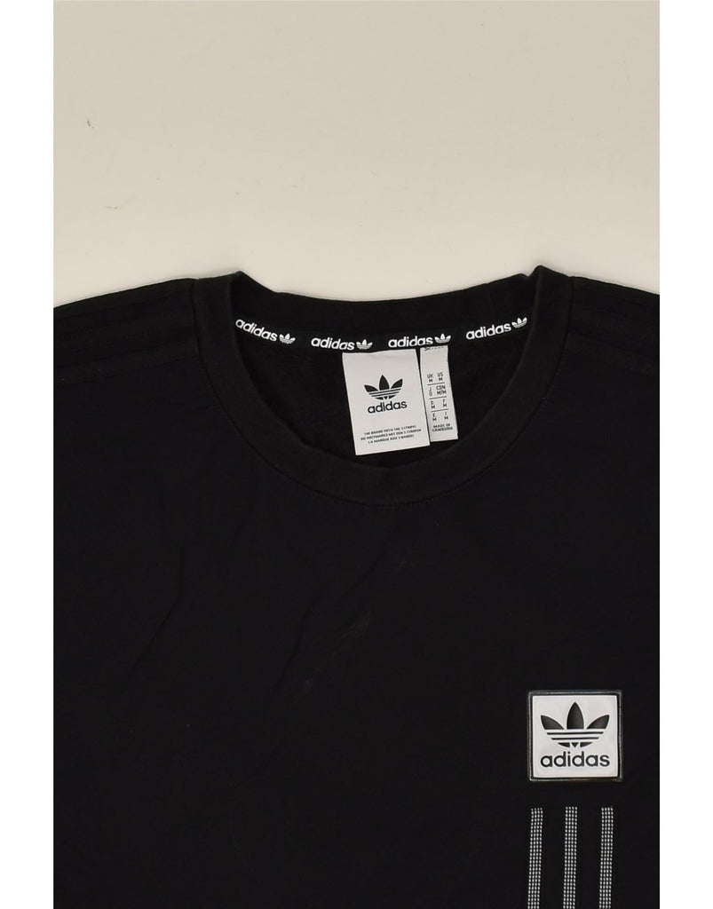 ADIDAS Mens Graphic Sweatshirt Jumper Medium Black Cotton | Vintage Adidas | Thrift | Second-Hand Adidas | Used Clothing | Messina Hembry 