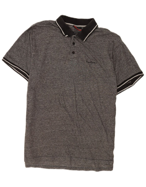 Pierre Cardin Mens Short Sleeve Regular Fit Polo Shirt XL Grey Flecked